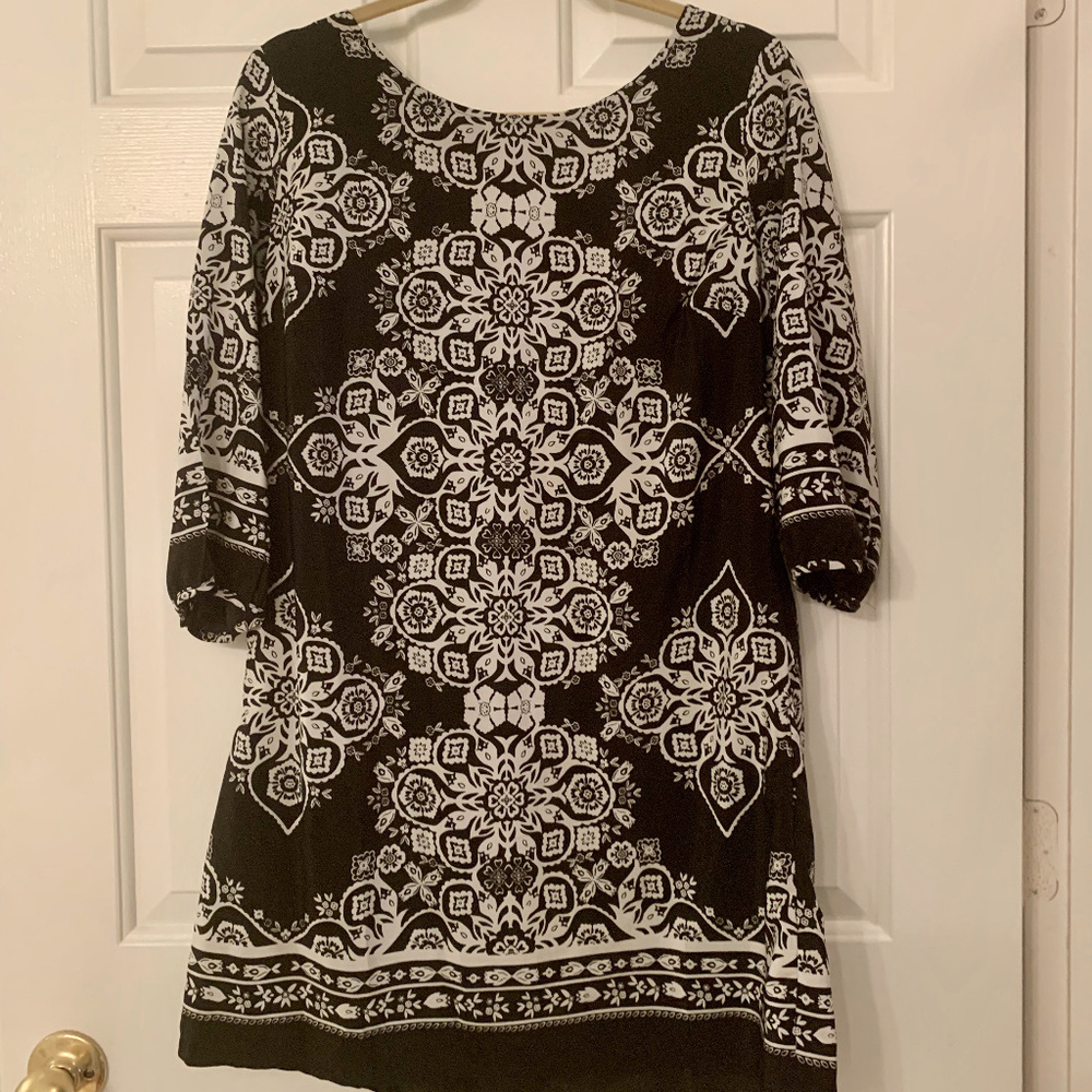 Old Navy Silky 3/4 Sleeve Shift Dress (Petite)